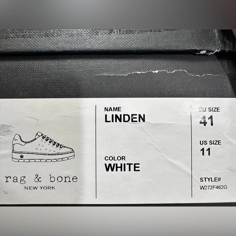 Rag & Bone Women's White Sneakers 41 US 11 - Picture 6 of 6